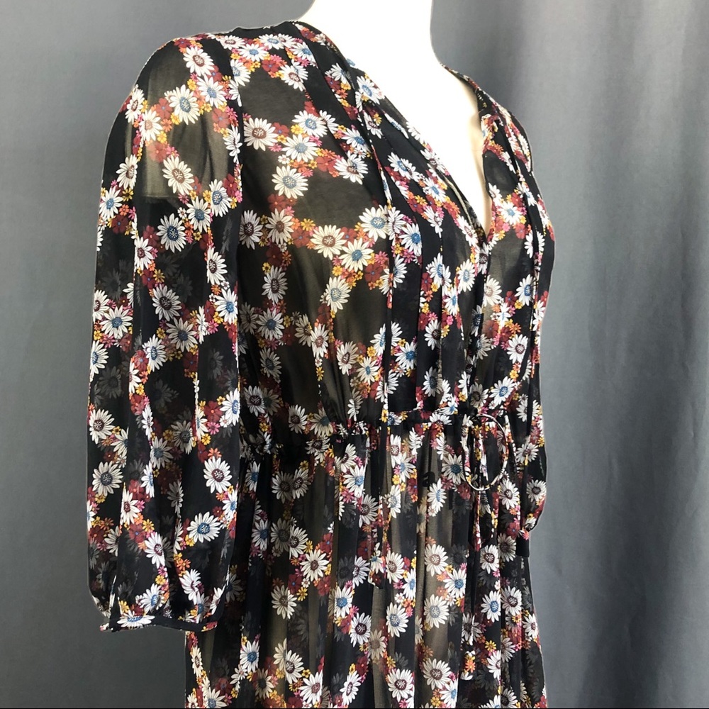 Sandro Sheer Peasant Dress